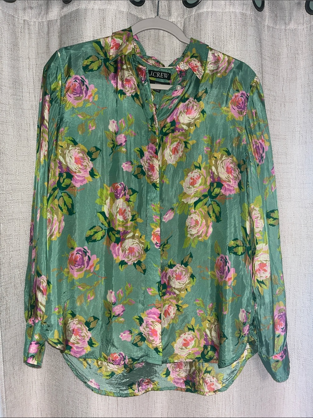 J.Crew Classic-fit Cupro Blend Shirt, Rose Garden